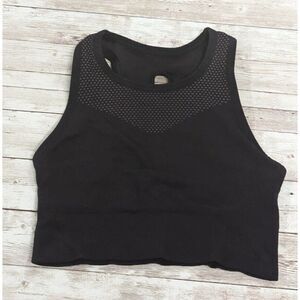 Zella Body Womens Size XS Black Cutout Ribbed Racerback Pullover Sports Bra